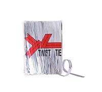 YOFASEN Argent Liens Torsadés - 800PCS Attache Lien Fil Fer d'Étanchéité pour Sac Twist Tie Sachet Bonbons Biscuits Sucettes, 10cmx4mm