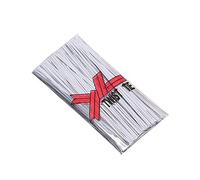 YOFASEN Argent Liens Torsadés - 800PCS Attache Lien Fil Fer d'Étanchéité pour Sac Twist Tie Sachet Bonbons Biscuits Sucettes, 15cmx4mm