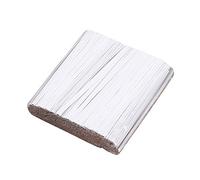 YOFASEN Attache Lien Fil Fer Twist Tie - 1000PCS Papier kraft Lien Torsadé avec 2 Couleurs pour Sachet Bonbons Biscuits Sucettes, Blanc, 10cmx4mm