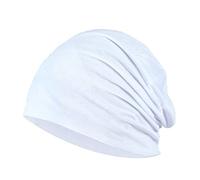 YOFASEN Bonnet Slouchy - Cancer Chimio Casquette en Coton Turban Chapeau Extensible Musulman Foulard pour Femmes Hommes, Blanc, One Size