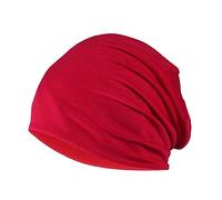 YOFASEN Bonnet Slouchy - Cancer Chimio Casquette en Coton Turban Chapeau Extensible Musulman Foulard pour Femmes Hommes, Rouge, One Size