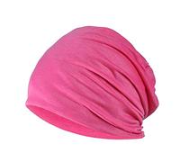 YOFASEN Bonnet Slouchy - Cancer Chimio Casquette en Coton Turban Chapeau Extensible Musulman Foulard pour Femmes Hommes, Rose Rouge, One Size