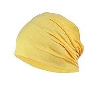 YOFASEN Bonnet Slouchy - Cancer Chimio Casquette en Coton Turban Chapeau Extensible Musulman Foulard pour Femmes Hommes, Jaune, One Size