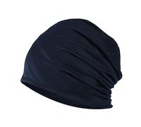 YOFASEN Bonnet Slouchy - Cancer Chimio Casquette en Coton Turban Chapeau Extensible Musulman Foulard pour Femmes Hommes, Bleu Marin, One Size