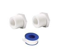 YOFASEN Capuchon de Tuyau D'eau Blanche - Raccords de Tuyau en PVC - Couvercle D'extrémité Externe, 25mm, 2pièces (+ 1pièces tape)