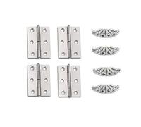 YOFASEN Charnière En Acier Inoxydable - Charniere Porte Pliant Charnière Connecteurs Paumelles Meuble Charnière avec M3.5 * 16mm Vis, Argent, 2.5 Pouces(55 * 34 * 1.0mm) - 4pcs