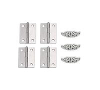 YOFASEN Charnière En Acier Inoxydable - Porte Pliante, Connecteurs Paumelles Meuble Avec Vis M3.5 * 16mm, Argent, 1 Pouce (25 * 24 * 08mm) - 4 Pièces