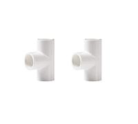 YOFASEN Connecteurs de Tuyaux à Trois Voies Blanc - Raccords de Tuyaux en PVC, 25x20, 2pièces