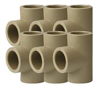 YOFASEN Connecteurs de tuyaux d'eau - 25 mm PPR T 3 Way conduite d'eau Connecteurs Adaptateur Tube, 6 pièces