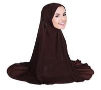 YOFASEN Écharpe Hijab pour Femme - Respirante Chapeau Turban Musulmane Turban Echarpe Long Châle Indienne Foulard Châle Bonnet, Brun