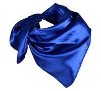 YOFASEN Hijab pour Femmes - Satin Musulmanes Islamique Voilées Foulard Voile Turban Echarpe Châle, Bleu profond B