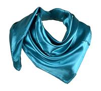 YOFASEN Hijab pour Femmes - Satin Musulmanes Islamique Voilées Foulard Voile Turban Echarpe Châle, Bleu