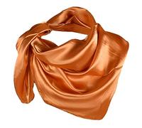 YOFASEN Hijab pour Femmes - Satin Musulmanes Islamique Voilées Foulard Voile Turban Echarpe Châle, Brun jaune