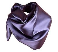 YOFASEN Hijab pour Femmes - Satin Musulmanes Islamique Voilées Foulard Voile Turban Echarpe Châle, Gris violet A