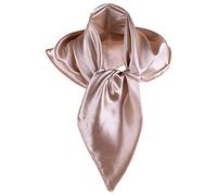 YOFASEN Hijab pour Femmes - Satin Musulmanes Islamique Voilées Foulard Voile Turban Echarpe Châle, Marron clair