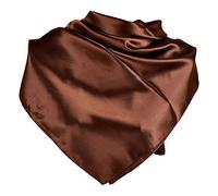 YOFASEN Hijab pour Femmes - Satin Musulmanes Islamique Voilées Foulard Voile Turban Echarpe Châle, Marron