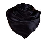 YOFASEN Hijab pour Femmes - Satin Musulmanes Islamique Voilées Foulard Voile Turban Echarpe Châle, Noir
