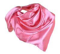 YOFASEN Hijab pour Femmes - Satin Musulmanes Islamique Voilées Foulard Voile Turban Echarpe Châle, Rose