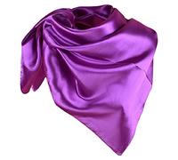 YOFASEN Hijab pour Femmes - Satin Musulmanes Islamique Voilées Foulard Voile Turban Echarpe Châle, Violet