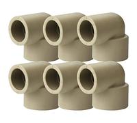 YOFASEN Raccord de tuyau d'eau - PPR Tuyau D'Eau De Jardin Robinet D'Ajustement coude 90 °,6 pièces,25 * 20 mm(Diamètre intérieur)