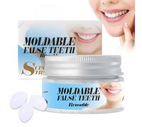 YOFDAL 1 Boîte de Kit de Réparation Dentaire Provisoire 30g- Pansement & Ciment Dentaire, Dentier Provisoire, Fixation Temporaire pour Dentier et Fausse Dent Naturelle à Poser, Moulable