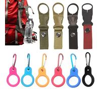 YOFDAL 10 Pièces Boucle Bouteille d'eau, Mousquetons Amovibles Anti-Rouille, Ensemble Mousquetons,Boucles Porte-Bouteilles d'eau,Pour Voyage et Camping