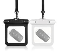 YOFDAL 2 Pièces pochette etanche, Petite pochette, Sac étanche, Noir + Blanc