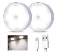YOFDAL 2 Pièces veilleuse detecteur de mouvement, Lumiere detecteur de mouvement interieur, Lampe detecteur de mouvement, Capacité 6 W/150, Lumière blanche