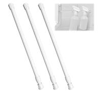 YOFDAL 3 PCS Barre Extensible Sans Perçage,30-50 cm Barre Rideau Extensible,Tringle Entre 2 Murs avec Ressort pour Fenêtres,Armoires,Placards à Chaussures,Penderies, étagères (Blanc)