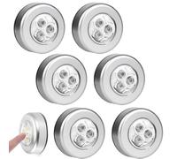 YOFDAL 6 Pièces veilleuse led, Lampe Led sans fil, Petite lampe le-d, Veilleuse Adhésive à Piles pour Placard,Cuisine, Lumière blanche