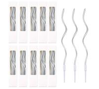 YOFDAL 60 Pièces Bougies d'anniversaire, Bougies spirales pour gâteaux et chandeliers, Bougies décoratives pour gâteaux, B, Argent