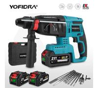 YOFIDRA 26MM perceuse à percussion électrique sans brosse multifonctionnelle rotative sans fil outils électriques rechargeables pour broche de batterie Makita 1Xbattery option 3