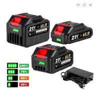 Yofidra - batterie Lithium-Ion Rechargeable 18-20V, pour perceuse/scie/tournevis/clé/meuleuse d'angle sans fil, outils électriques sans balais 2X1.5Ah-1 Charger