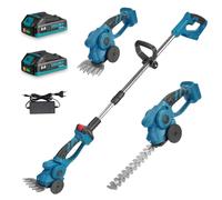 Yofidra Coupe Bordure sans Fil, Manche Long Télescopique Détachable | Taille haie Batterie Cisaille de Jardin Cisailles à Gazon Coupe Bordure Batterie