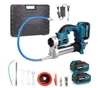 Yofidra Pistolet à graisse électrique sans fil 500 W 8000 PSI avec 2 batteries de 3,0 Ah et chargeur, pompe à graisse avec batterie 600 CC, 6 oz / min, lubrifiant pour camion, agriculture, industrie
