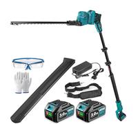 Yofidra Taille Haie Télescopique sans Fil, 2 Batteries 3.0Ah, Perche 2,4 m | Taille-Haie Électrique avec Lame Acier, Largeur de Coupe 40 cm, Tête Orientable 180° Taille Haie Batterie