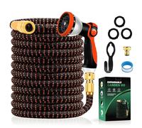 Yofidra Tuyau d'Arrosage Extensible 30m/100Ft avec 10 Modèles de Pulvérisation Convient aux Robinets de 1/2" et 3/4" Raccords en Métal Durables pour Jardin, Arrosage, Nettoyage