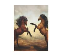 YOFIEN Affiche murale imprimée représentant un cheval au galop, idéale pour décorer une chambre. Format 30 x 40 cm.