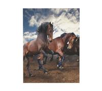 YOFIEN Affiche murale représentant des chevaux au galop, idéale pour décorer une chambre. Impression d'art mignonne de 30 x 40 cm.