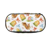 YOFIEN Aquarelle Lapin de Pâques Œuf, Petite Trousse à Crayons Grande capacité Organiseur de Papeterie de Bureau