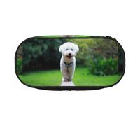 YOFIEN Bichon frisé, Bokeh, Animaux domestiques, Chiens, Parc, Chiens Blancs, Petite Trousse, Grande capacité, Organisateur de Papeterie de Bureau