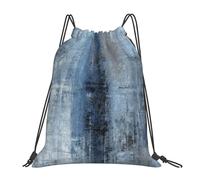 YOFIEN Blau-graue abstrakte Kunst, wasserabweisender Rucksack mit Kordelzug, für Damen und Herren, Sport- und Fitnessstudio-Sackpack
