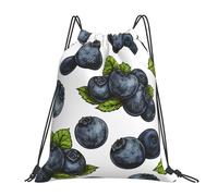 YOFIEN Blueberry (2) Wasserabweisender Rucksack mit Kordelzug für Damen und Herren, Sport- und Fitnessstudio-Sackpack