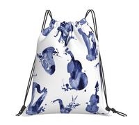 YOFIEN Blues Saxophon Klavier Cello Bass Wasserfester Kordelzug-Rucksack für Damen und Herren, Sport- und Fitnessstudio-Sackpack