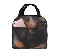YOFIEN Boîte à lunch isotherme épaisse, réutilisable et étanche, motif Rottweiler aimant, confiant et loyal