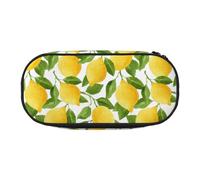 YOFIEN Citrons Aquarelle Jaune Vif, Petite Trousse à Crayons, Grande capacité, Organisateur de Papeterie de Bureau