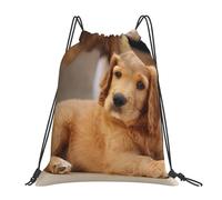 YOFIEN Cocker Spaniel Welpe, kleiner Spaniel, Hunde, Haustiere, wasserabweisender Rucksack mit Kordelzug, für Damen und Herren, Sport- und Fitnessstudio-Sackpack
