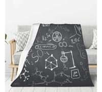 YOFIEN Couverture en Flanelle Super Douce imprimée avec Dessin Scientifique Manuscrit, épaisse et Confortable, pour canapé, 203 x 152 cm