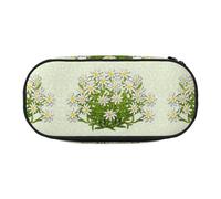 YOFIEN Edelweiss Fleurs de Montagne suisses, Petite Trousse à Crayons, Grande capacité, Organisateur de Papeterie de Bureau