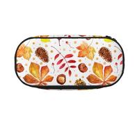 YOFIEN Feuille botanique d'automne, Petite Trousse à Crayons, Grande capacité, Organiseur de Papeterie de Bureau
